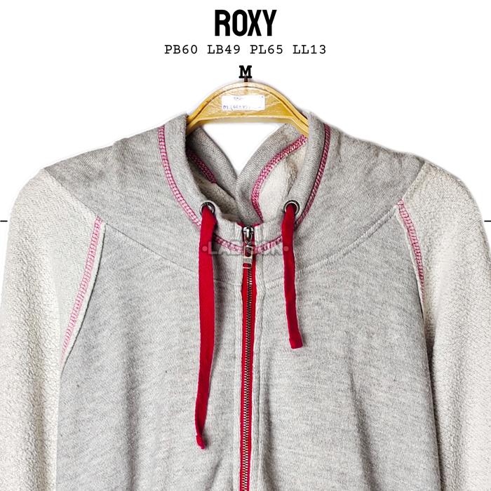 ROXY Crewneck Hoodie Zip Original Thrift Preloved Second M007