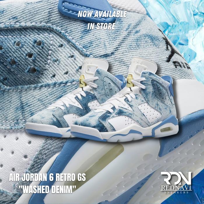 Nike Air Jordan 6 Retro GS Washed Denim Original