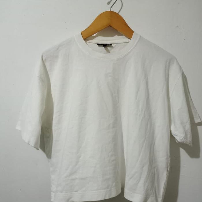 Kaos putih crop TOPSHOP size S/M (preloved)