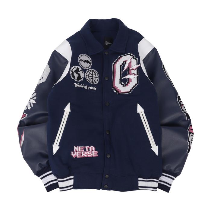 Jaket Varsity Baseball Metaverse Original Varsity jacket pria custom