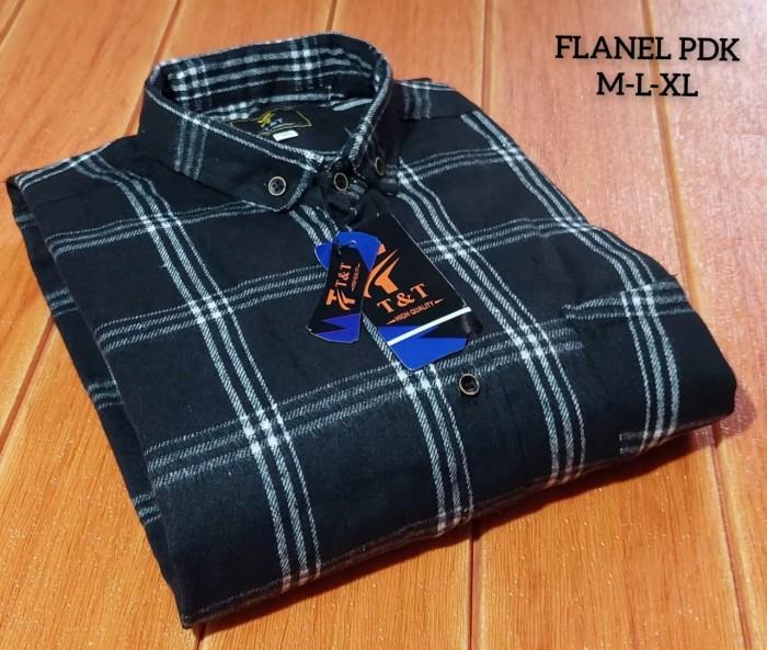 Kemeja pria flanel lengan pendek bahan tebal