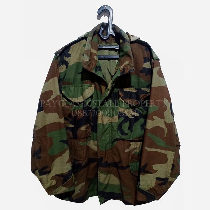 Kemeja US Army M65 Woodland Camo Field Jacket Coat Cold Weather
