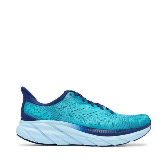 Sepatu Running Hoka Clifton 8 Wide Scuba Blue Men's Original