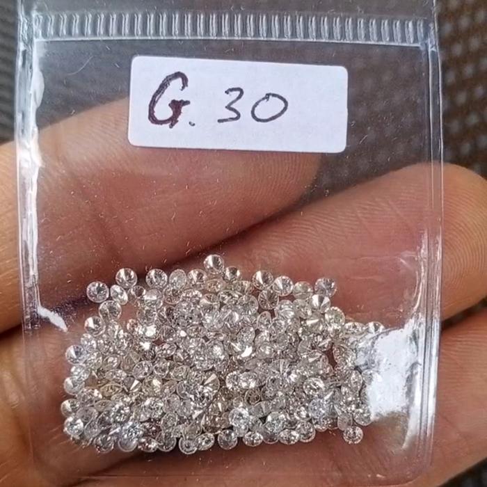 Natural berlian putih eropa 0,03ct (gugur 30) intan / berlian tabur