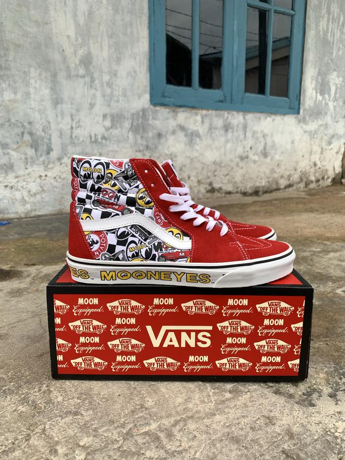 Vans Sk8 Hi Moon Eyes Formula One Red Original