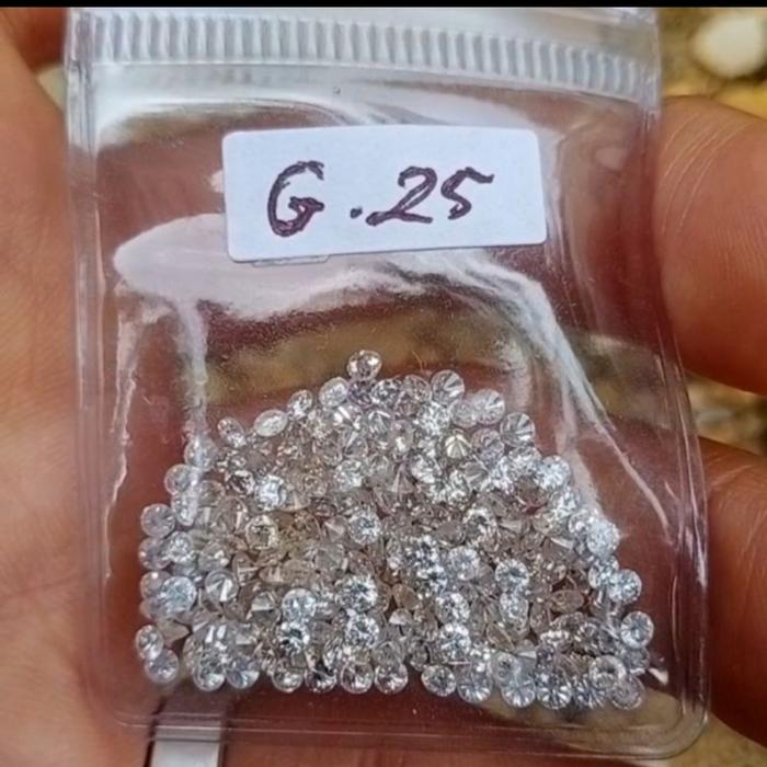 Natural diamond - berlian asli eropa tabur 0,04 carat - gugur 25