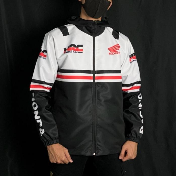 JAKET VINTAGE HONDA HRC BLACK HOODIE SUNMORI