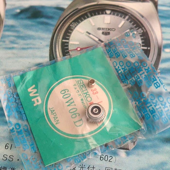 Crown untuk Seiko Woldtimer World Time 6117-6010/6019 6119-6020