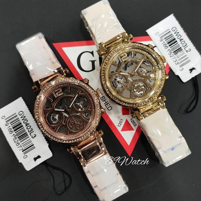 Jam Tangan Wanita GVE$$ Original GW0403L3 Gw0403L2 Stainless Steel