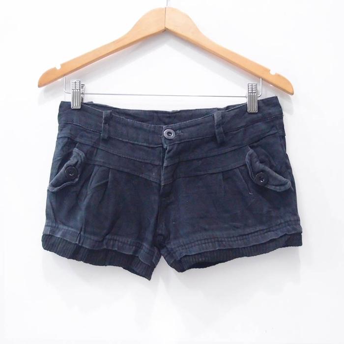 CN429 SIZE M+ BLACK FADED HOTPANTS BRANDED IMPORT MURAH PRELOVED