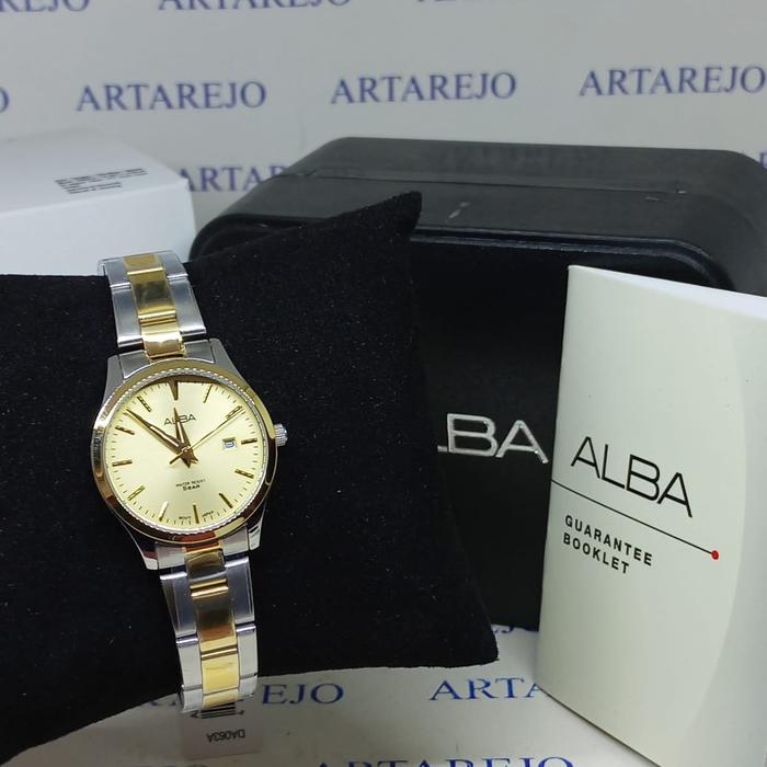 JAM TANGAN WANITA ALBA AH7Y02X1 SILVER GOLD ORIGINAL AH7Y02