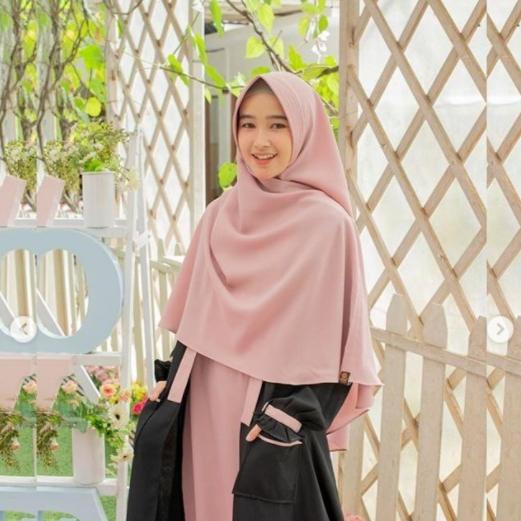 BAYAR DI TEMPAT Elbina Set Gamis Outer Hijab Size S M L XL Matt Moscra
