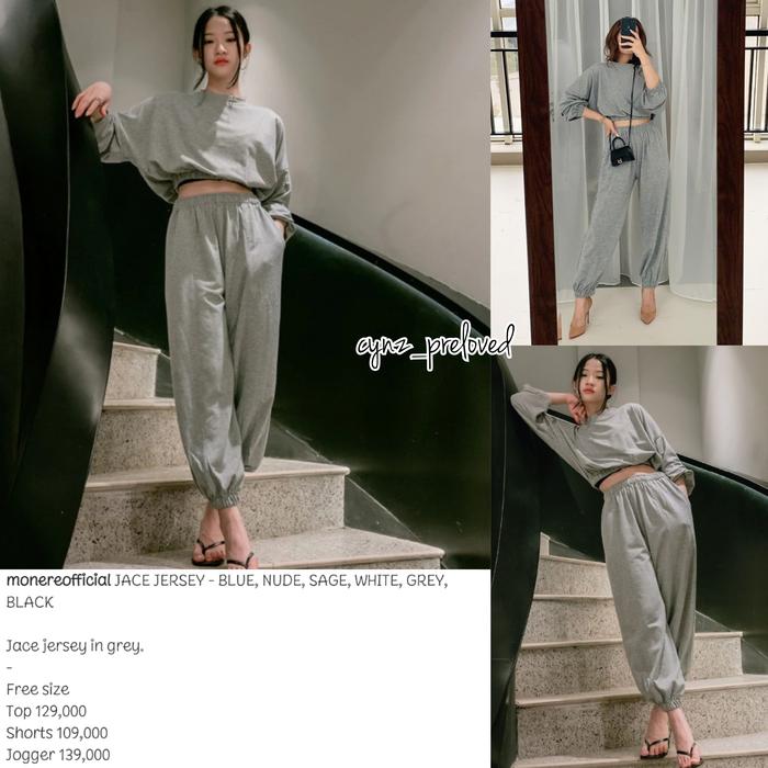 preloved monere set jace jersey in grey