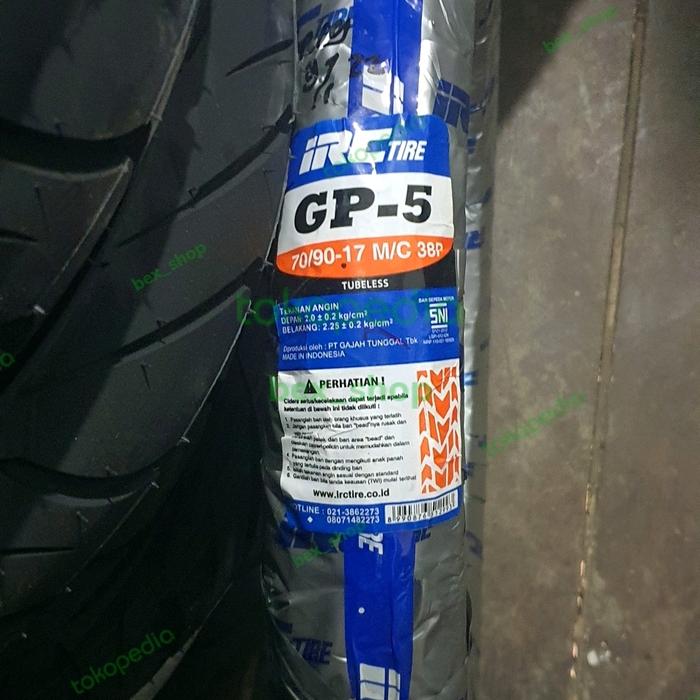 ban luar 70/90-17 gp5 tubeless irc