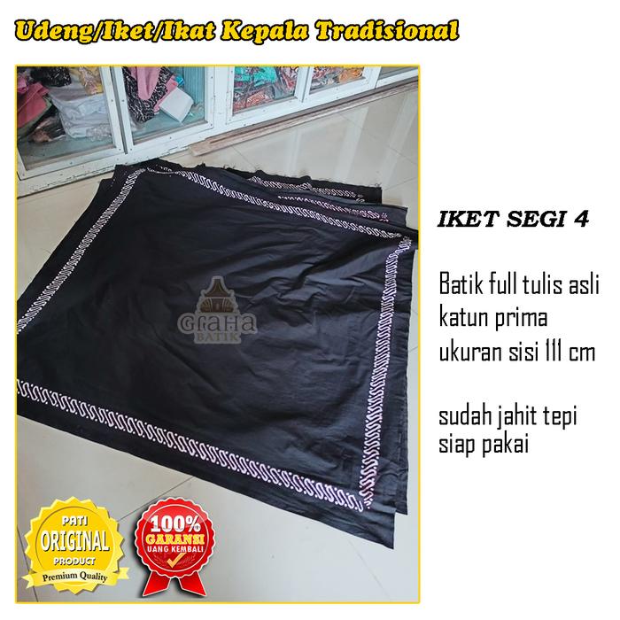 Iket Udeng Ikat Kepala Segiempat Segi 4 Batik Bakaran Baju Adat Pati