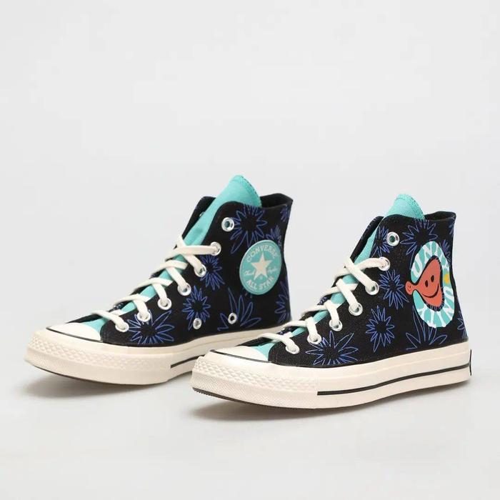 Converse Chuck 70s High Unity Floral Print Black Game Royal Original