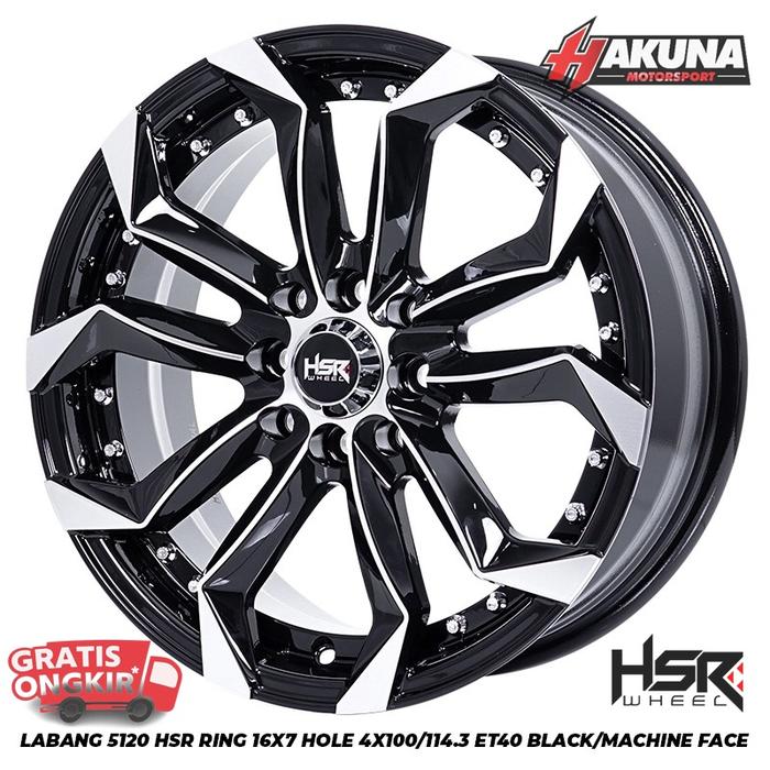 Velg Mobil Ring 16 HSR LABANG Pelek R16x7 Pcd 4x100-114,3 Ready Stock