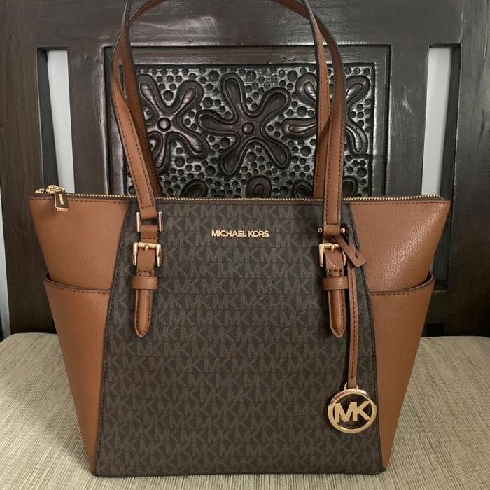 MK CHARLOTTE BROWN TOTE BAG
