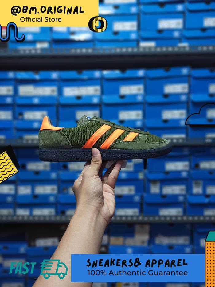 Adidas Barrowland SPZL Dust Green Signal Orange Navy GY3069