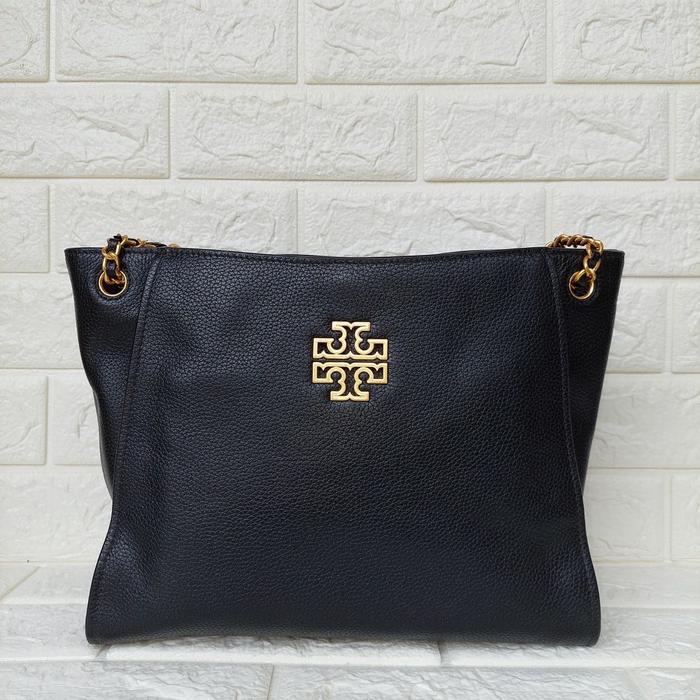 TB britten small slouchy black ghw 29.5x10x23.5cm