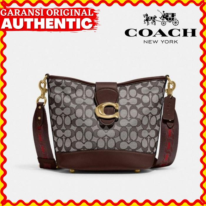 Tas Coach Tali Bucket Bag In Signature Wanita Original Branded