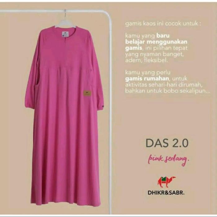 Gamis Terbaru Dhikr DAS 2.0 Pink Sedang size XS