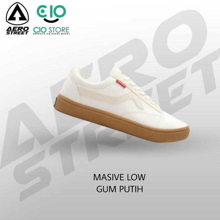 AEROSTREET MASSIVE LOW GUM PUTIH/WHITE 100% ORIGINAL
