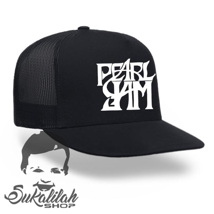 Topi pria trucker jaring music all size premium pearl jam