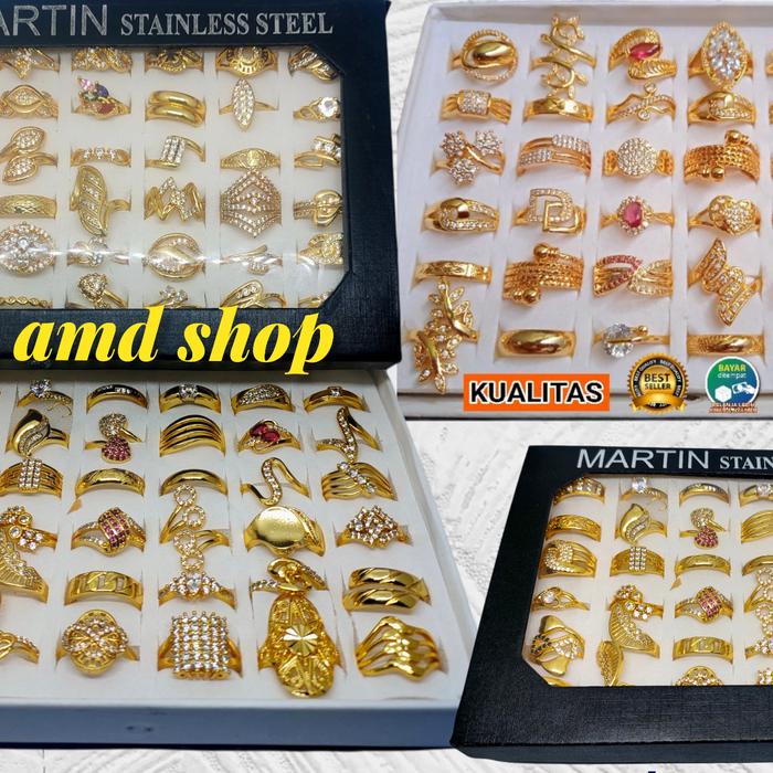 Cincin XupingCincin Xuping Lapis Gold Emas Permata perhiasan wanita