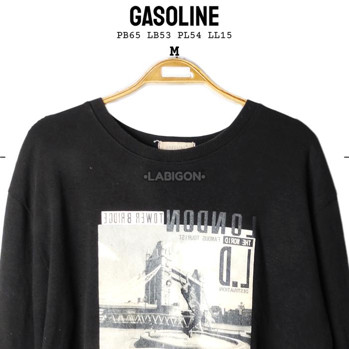 Sweater Crewneck GASOLINE Thrift Preloved Second Korea M015