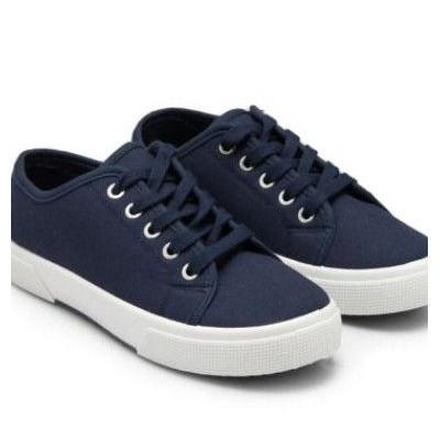 Sepatu Rubi Lisa Lace Up Plimsoll Navy Original
