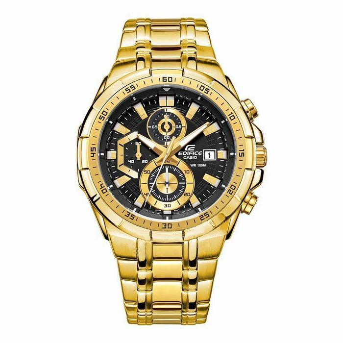 Jam Tangan Pria Casio Edifice Efr-539 Chrono Rantai Gold