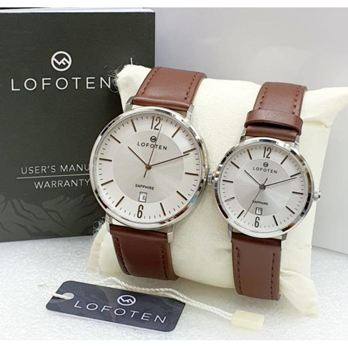 Lofoten 8104 Sapphire - Jam Tangan Couple Murah - Tali Kulit Original