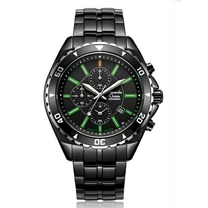 Jam Tangan Analog Pria Alexandre Christie AC 9214 NMC STAINLIES BLACK
