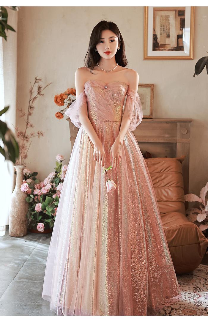 Gaun Pesta 2209021 Rose Gold Sabrina Party Dress