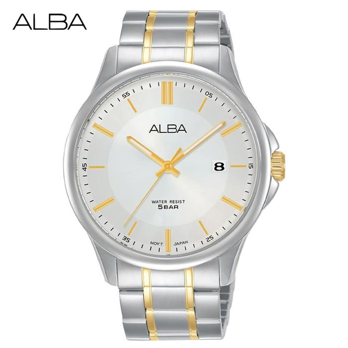 Alba AS9L35X1 Jam Tangan Analog Pria - Silver Gold
