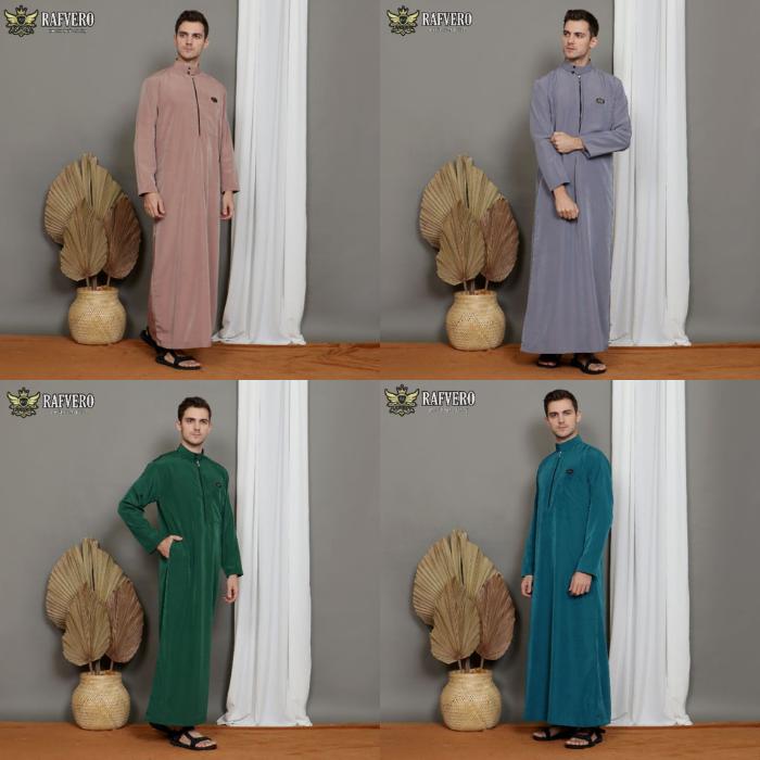 Baju muslim pria dewasa koko M L XL abu coklat hijau tosca gamis baru