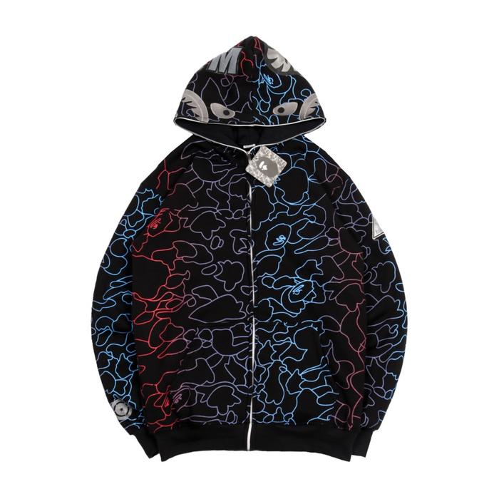 JAKET SWEATER HOODIE FULL ZIP BAPE SHARK WGM RAINBOW PREMIUM AUTHENTIC