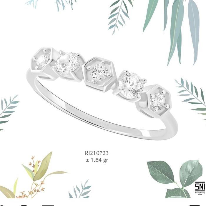 CINCIN EMAS HALA GOLD HEKSA COLLECTION SOLITAIRE RING LISTRING