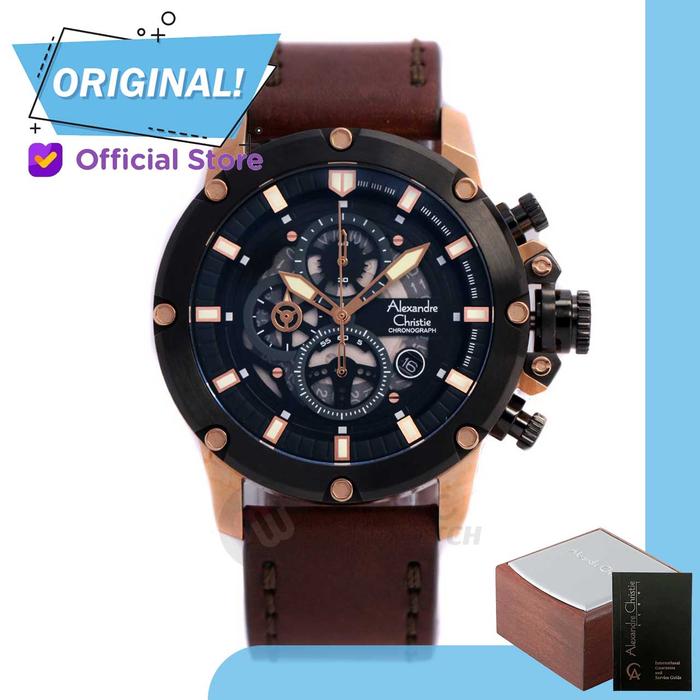 Jam Tangan Pria Analog Alexandre Christie 6564MC AC6564 AC 6564 MC 6564 MCLBRBA Original Garansi Res