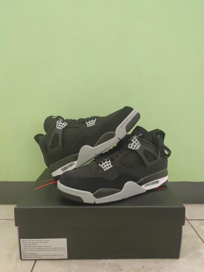 Nike Air Jordan 4 Retro SE Black Canvas Authentic 100%