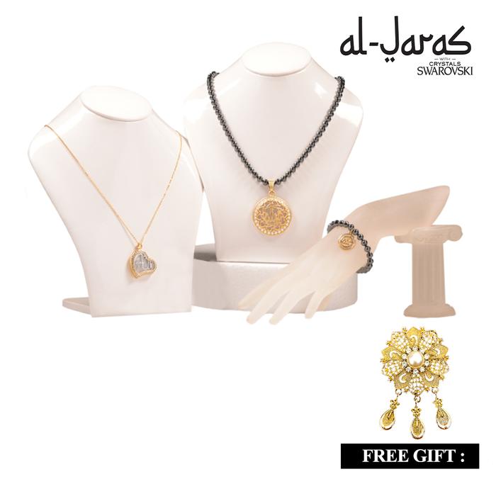 Set Perhiasan Kalung Dan Gelang Al Jaras With Fragrance(Hadiah: Bross)