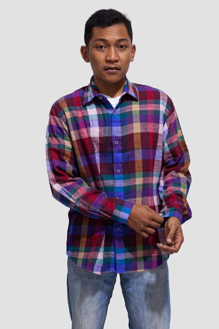 Kemeja Flannel Rouhon Unisex - Multicolor
