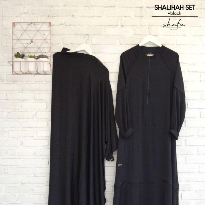 Gamis Shalihah set (Black) Shafa Jilbab