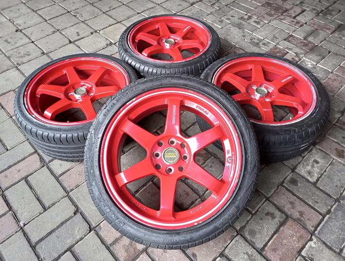 VELG MOBIL SECOND TE37 RING 17 LEBAR 7,5 PCD 8X100/114 + BAN 215 40 17