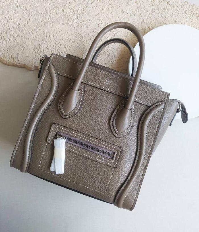 Original - Celine Nano Luggage Souris Leather Shoulder Bag
