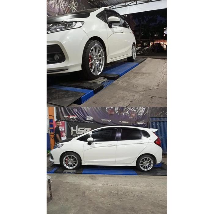 modifikasi velg mobil honda jazz pakai velg hsr ring 17 tipe rais 1