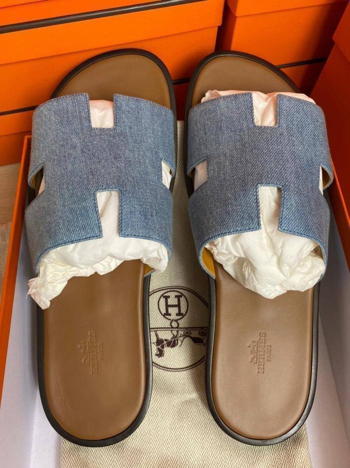 Original - H Izmir Sandals Denim Gold Sandal Pria size 43,5
