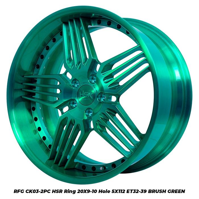 VELG MOBIL HSR FORGEN GREEN BRUSHH PCD 5X112 UNTUK MERCY,PORSCHE DLL