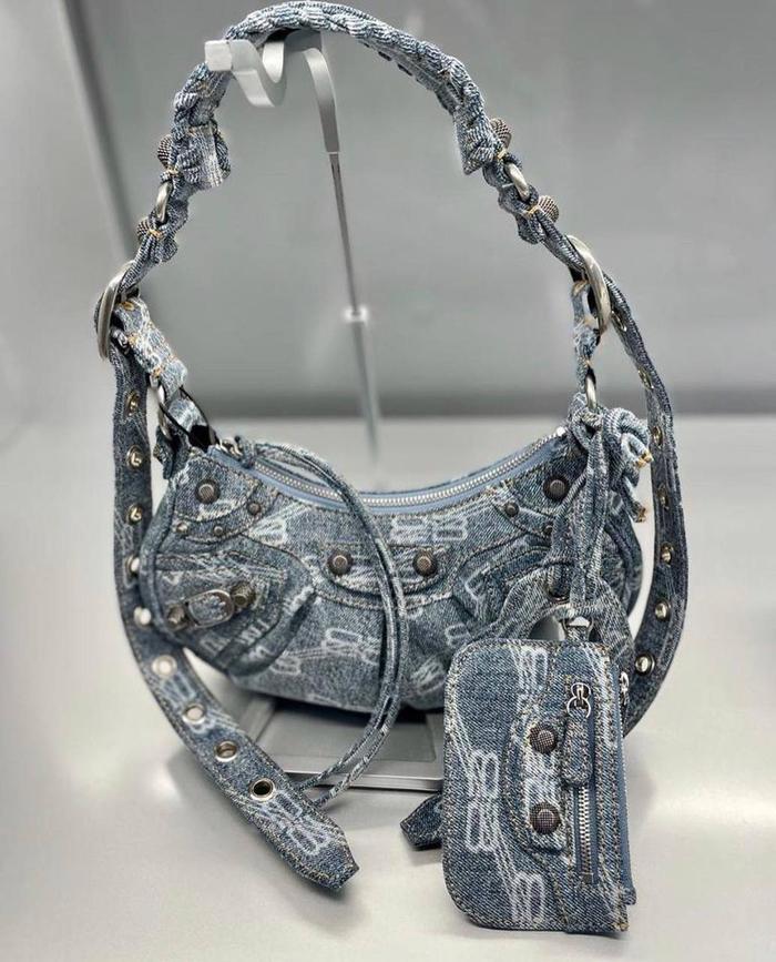 Original - Balenciaga Le Cagole XS Denim Monogram SHW